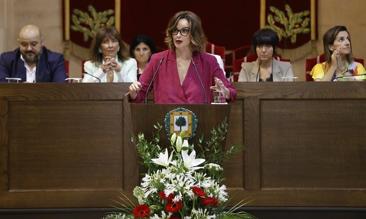 Elixabete Etxanobe pone en valor el peso del diálogo en la historia de Bizkaia: «Somos un pueblo que se da la palabra y resuelve pactando»