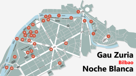 Mapa y horarios para que no te pierdas nada en la Noche Blanca este fin de semana