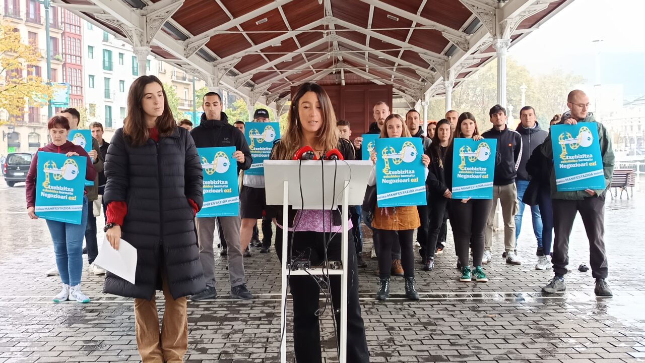 Manifestación en Bilbao por el derecho a la vivienda, 14 de diciembre