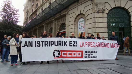 CCOO: «Ya son 31 fallecidos por accidente laboral en Euskadi este año»