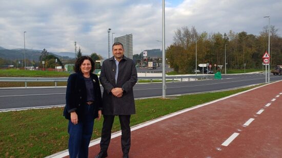 Finalizadas las obras de reordenación de la Bi-4342 entre Boroa y la central térmica en Amorebieta-Etxano