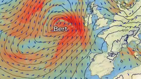 La borrasca Bert llega a Euskadi: precaución el domingo con el viento