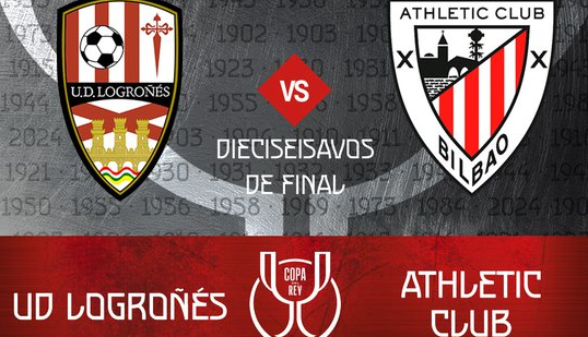 El Athletic se medirá a la UD Logroñés en los dieciseisavos de Copa del Rey