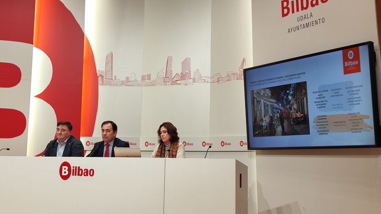 Comienza la tramitación de la nueva ordenanza de terrazas de Bilbao