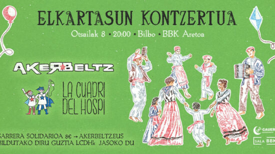 Gran Concierto solidario de La Cuadri del Hospi y Akerbeltz en la sala BBK