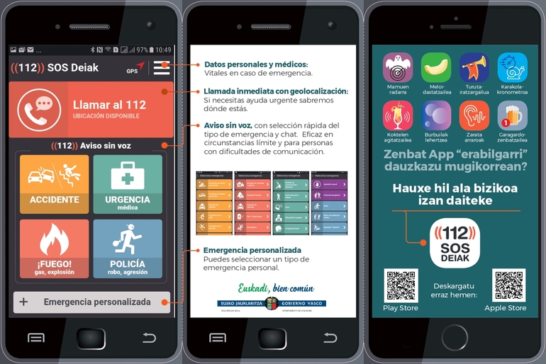Bilbao se suma a la app de emergencias 112 SOS Deiak