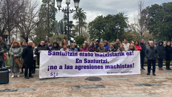 Concentración en Santurtzi para condenar las agresiones machistas