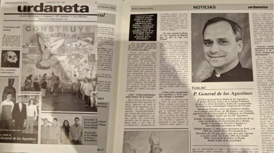 El Papa León XIV estuvo en Bizkaia: en 2004 visitó el colegio Urdaneta como Prior General de los Agustinos