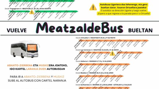Ortuella pone en marcha MeatzaldeBus, el autobús nocturno gratuito para disfrutar con seguridad en San Félix