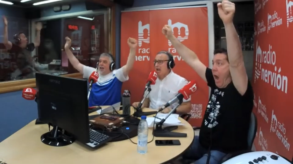 La reacción al gol de Berenguer en Radio Nervión
