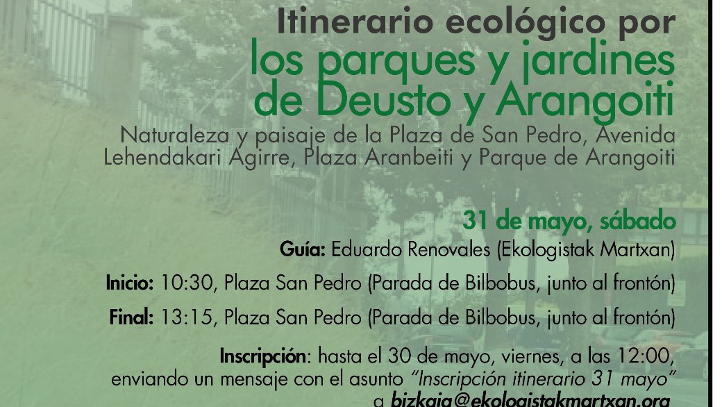 Te sorprenderán estos espacios verdes que existen en algunos barrios de Bilbao