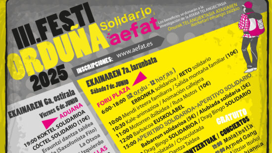 Festi Aefat Orduña: música y solidaridad por la investigación de la ataxia telangiectasia