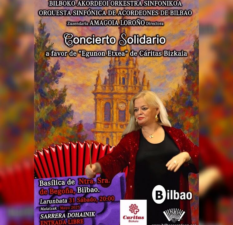 La Sinfónica de Acordeones celebra su 15º aniversario con un concierto solidario en Begoña