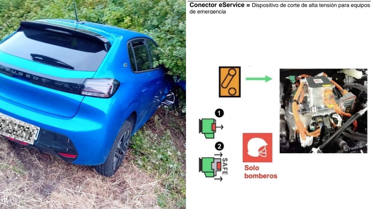 Este es el protocolo en caso de accidente con un Peugeot E-208
