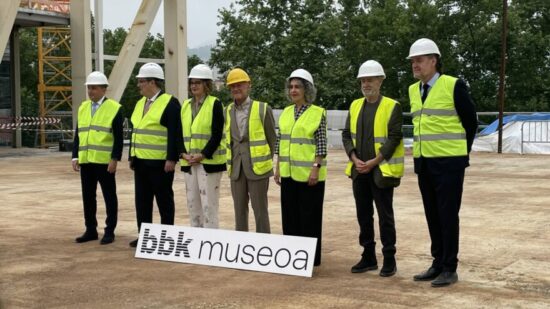 Norman Foster visita las obras del nuevo edificio del Museo de Bellas Artes de Bilbao