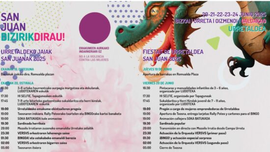 Fiestas de Urreta del 20 al 24 de junio: programa completo