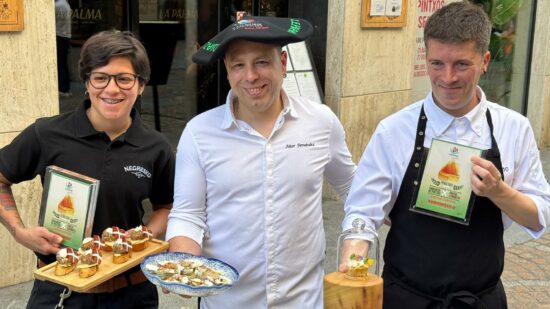 «Ostras, cuajada»: La Palma vuelve a ganar el concurso de pintxos de Idiazabal del Casco Viejo
