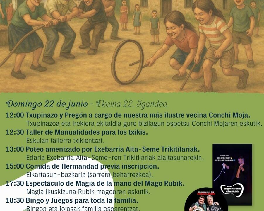 Fiestas de Buiagoiti del 23 al 24 de junio: programa completo