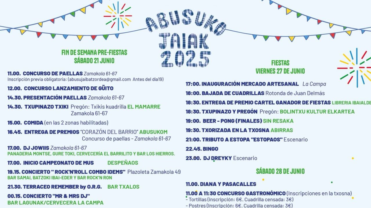Fiestas de Abusu La Peña del 21 al 29 de junio: programa completo