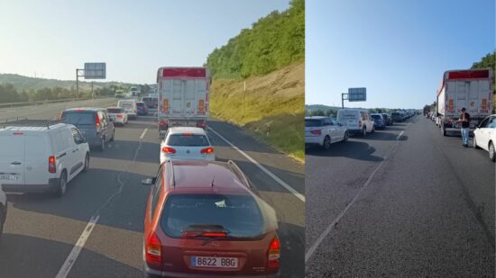 Muere un conductor tras volcar su coche en la N-622 antes del túnel de Aiurdin