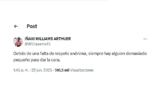 Iñaki Williams reacciona al sabotaje del mural
