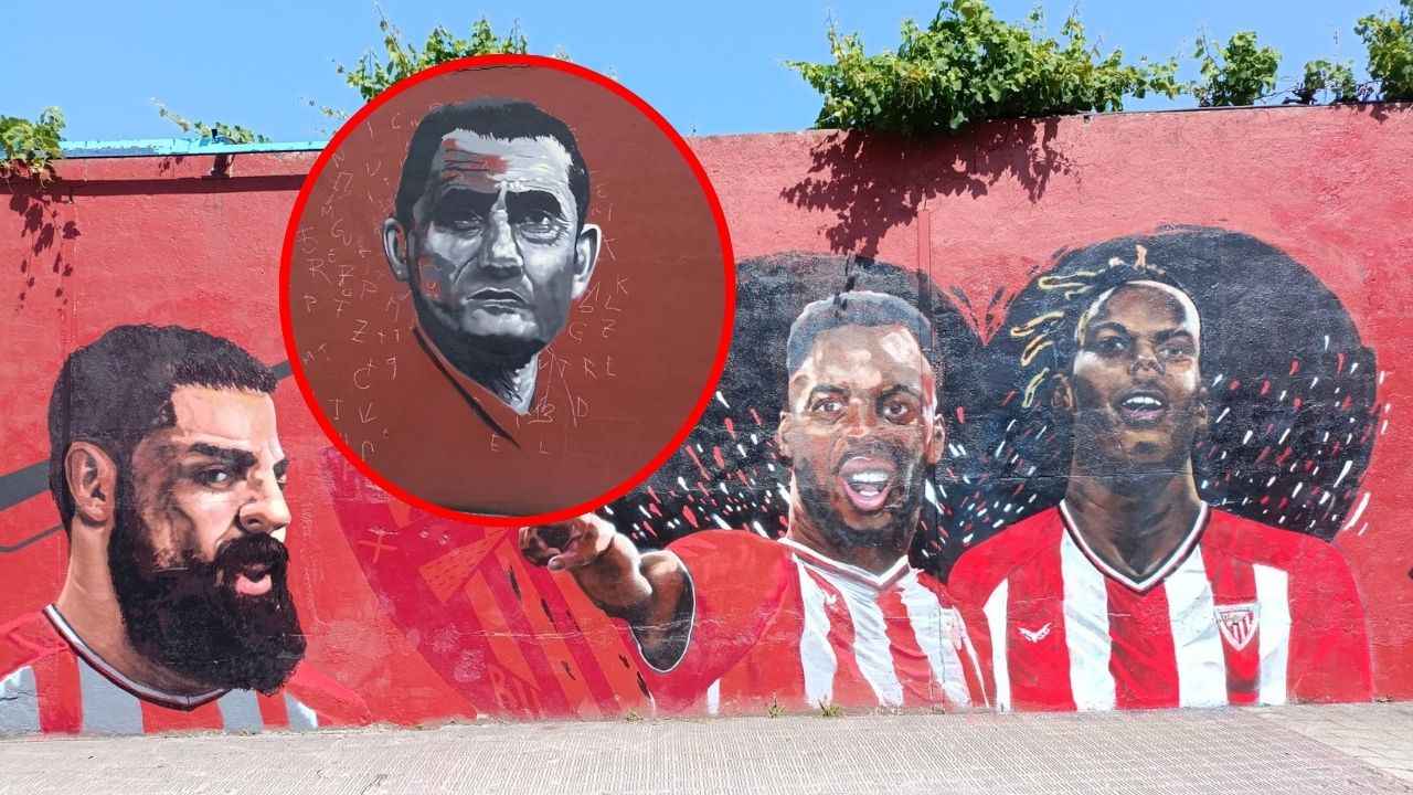 Valverde se planta en el mural del Athletic: la respuesta al odio contra Nico Williams
