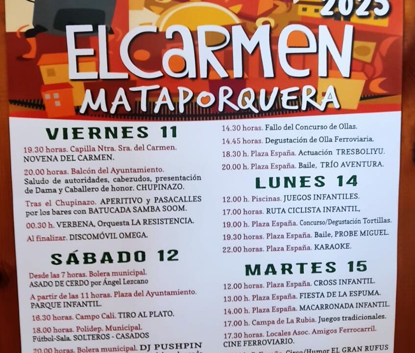 Fiestas del Carmen en Mataporquera del 11 al 16 de julio: programa completo