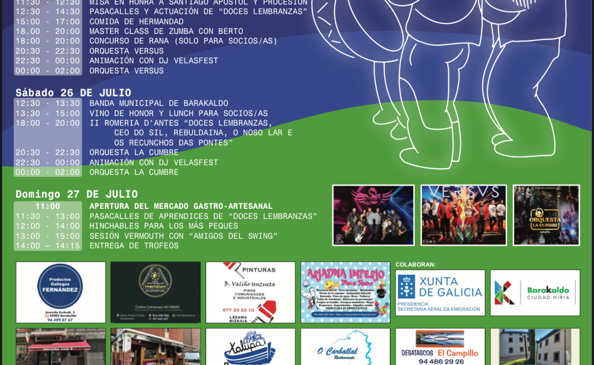 Fiestas de Santiago del 24 al 27 de julio: Programa completo