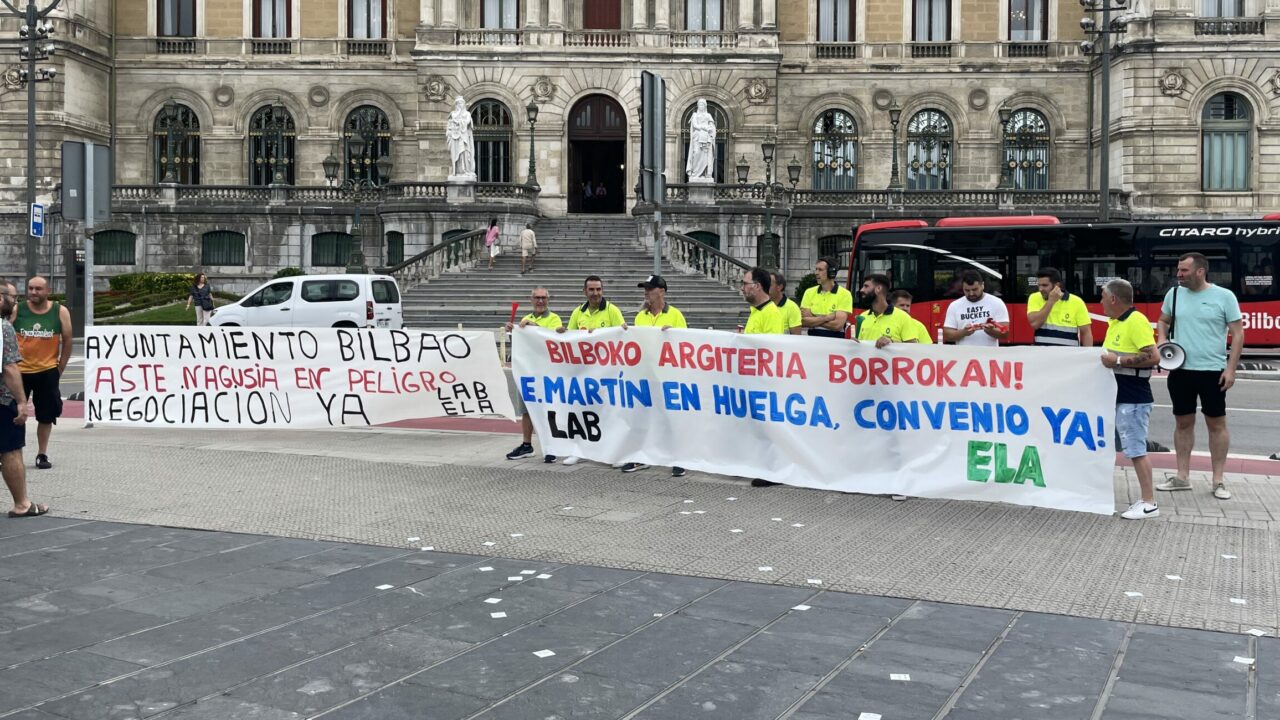La plantilla del alumbrado de Bilbao entra en huelga semanas antes de la Aste Nagusia