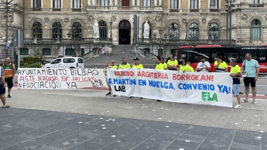 La plantilla del alumbrado de Bilbao entra en huelga semanas antes de la Aste Nagusia