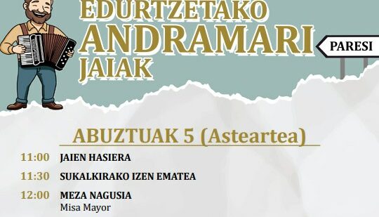 Fiestas de Andra Mari en Busturia el 5 y 6 de agosto: programa completo