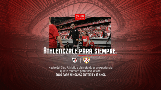 Descubre como los más pequeños pueden saltar al césped de San Mamés junto a los jugadores