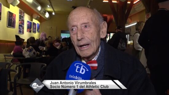 Fallece Juan Antonio Virumbrales, socio número uno del Athletic, a los 99 años