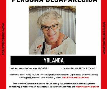 Buscan a Yolanda, una mujer de 60 años desaparecida en Balmaseda