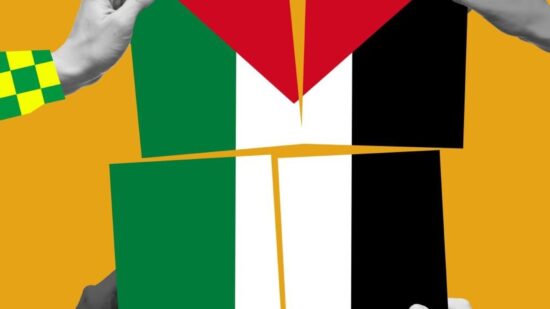 Bilbao alza la voz por Palestina con un mosaico en Aste Nagusia