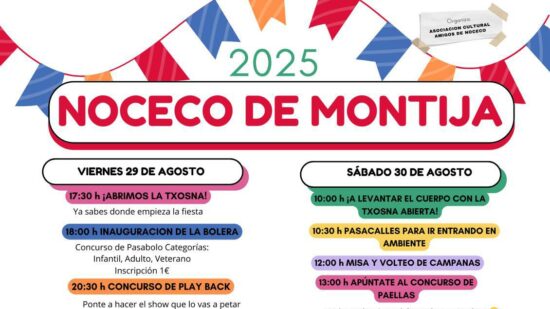 Fiestas de Noceco de Montija el 29 y 30 de agosto: programa completo