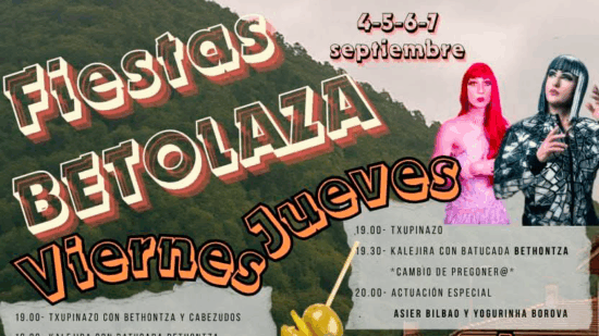 Fiestas de Betolaza del 4 al 7 de septiembre: programa completo