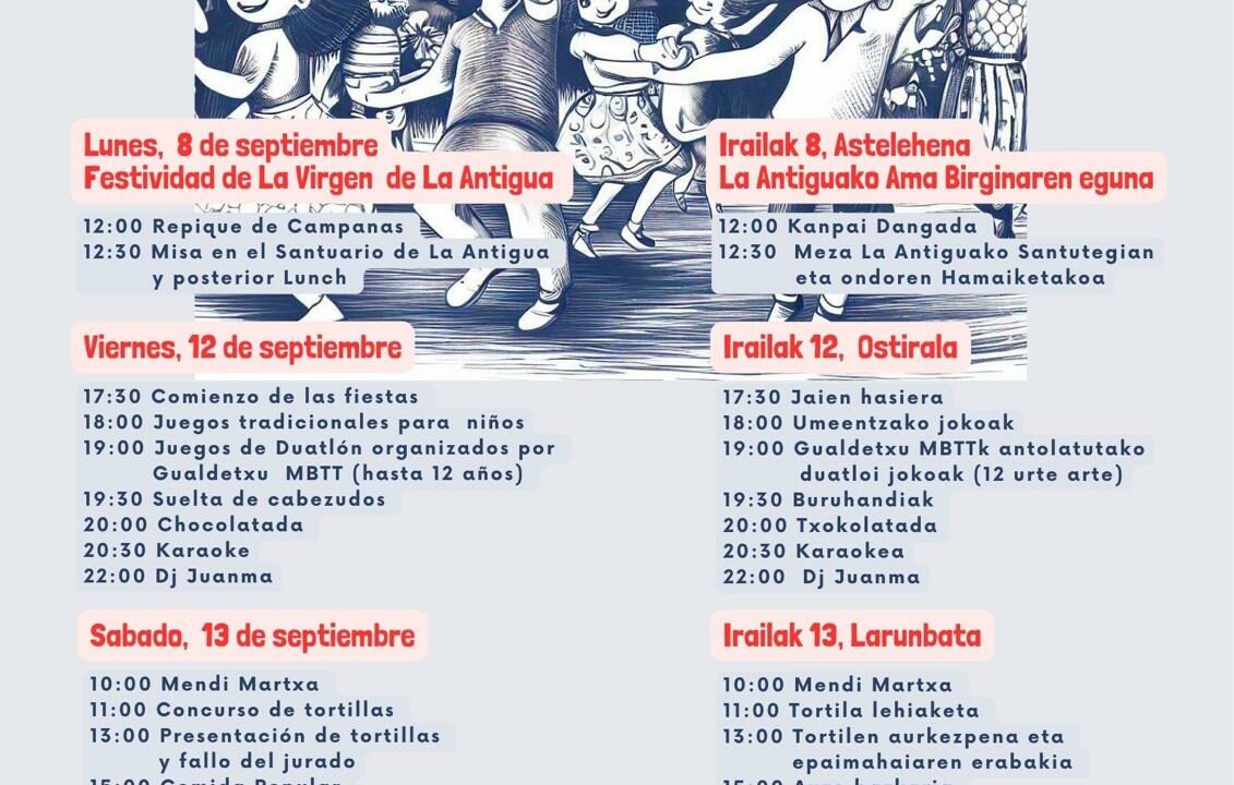 Fiestas de Orduña del 8 al 13 de septiembre: programa completo