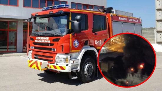 Tres heridos en el incendio de un pabellón abandonado de Sestao