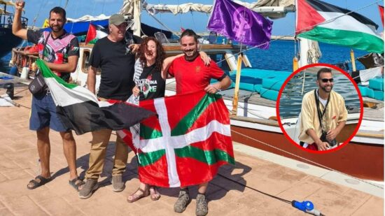 Karim, activista vasco en la flotilla a Gaza: «El sentimiento común es seguir adelante, no tenemos miedo pero sí respeto»