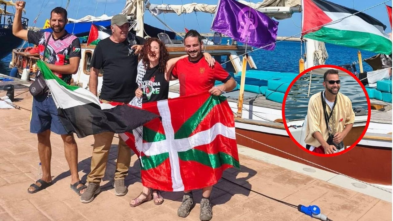 Karim, activista vasco en la flotilla a Gaza: «El sentimiento común es seguir adelante, no tenemos miedo pero sí respeto»