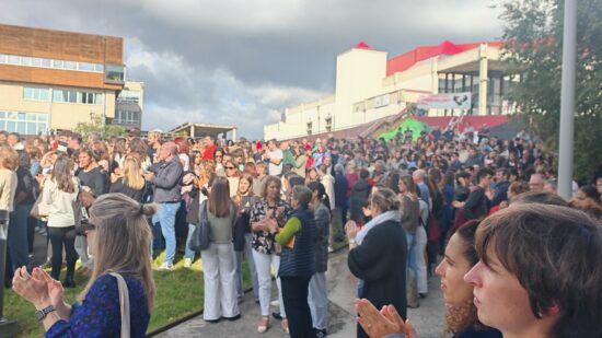 La EHU se moviliza para denunciar el “insoportable sufrimiento” del pueblo palestino en Gaza