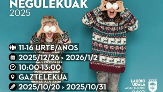 La juventud de Laudio volverá a disfrutar del programa de ocio Negulekuak estas vacaciones de invierno