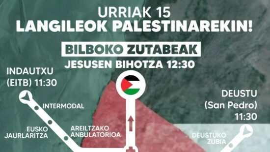 Estas son las manifestaciones a favor de Palestina en Bilbao el 15 de octubre