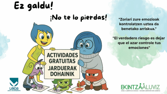 Leioa celebra el Día sin Juegos de Azar con una jornada dedicada a las emociones infantiles