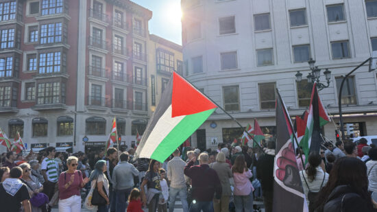 Continúan las multitudinarias manifestaciones por Palestina en Bilbao