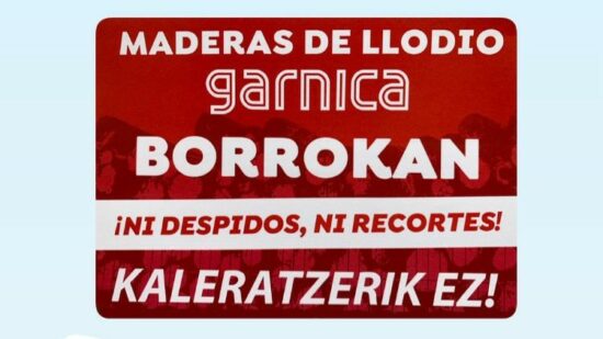 Los trabajadores de Maderas de Llodio protestan ante el Gobierno Vasco tras casi un mes de huelga indefinida