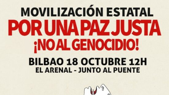 Vuelven a llamar a concentrarse contra el genocidio el sábado en Bilbao