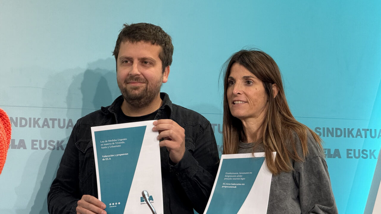 ELA exige dar marcha atrás a las propuestas de PNV y PSE sobre la Ley de Vivienda