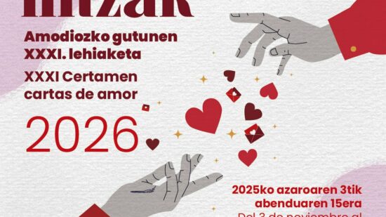 Barakaldo abre el corazón con Bihotzaren Hitzak, su concurso internacional de cartas de amor